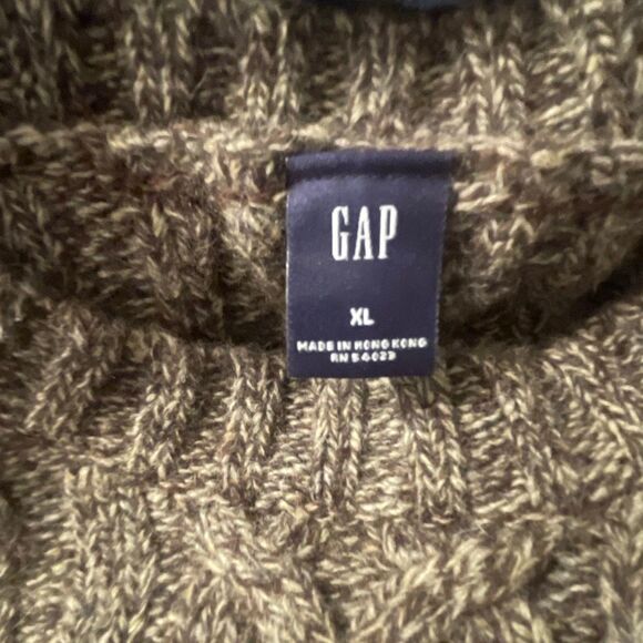 Vintage Gap Men’s 100% Wool Cable Knit Sweater - Picture 5 of 8